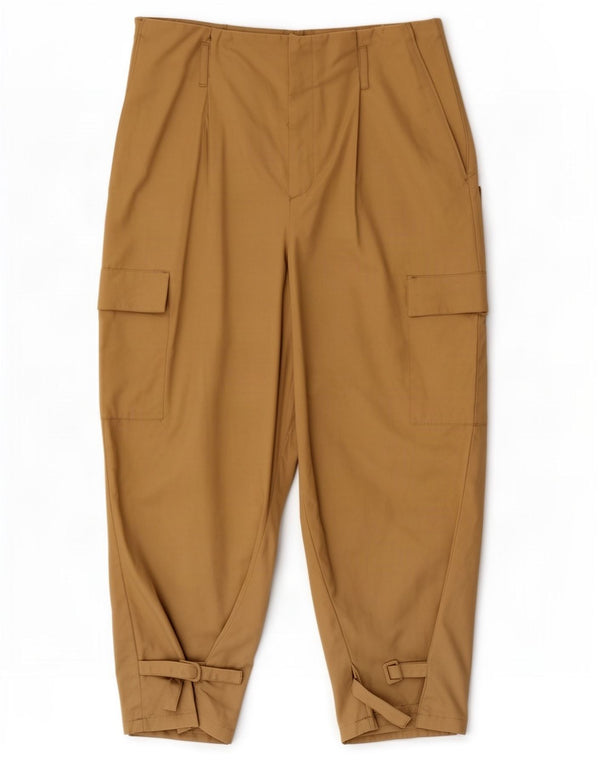 Zara Dame Højtaljede Cargo Bukser XL W32 L26 Beige Bomuld
