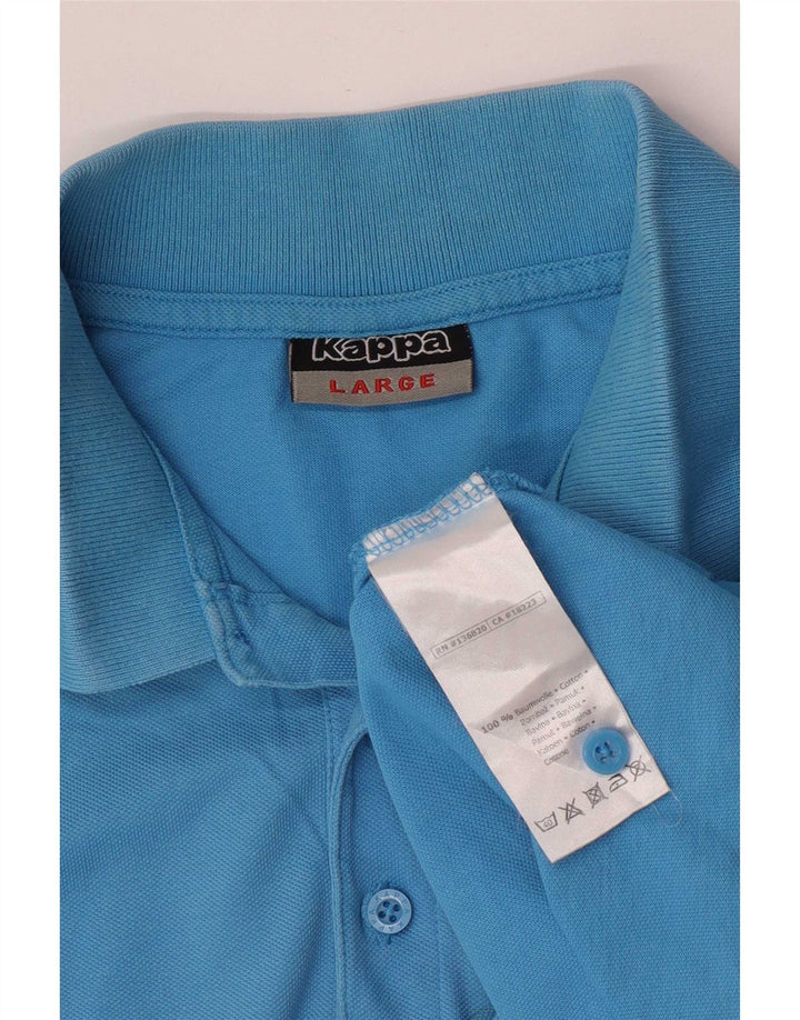 Polo Kappa Hombre Grande Azul Algodón