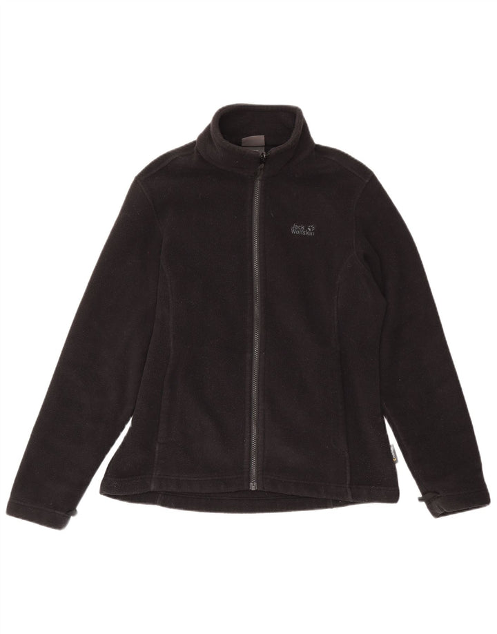 JACK WOLFSKIN Womens Fleece Jacket UK 14/16 Large Black Polyester