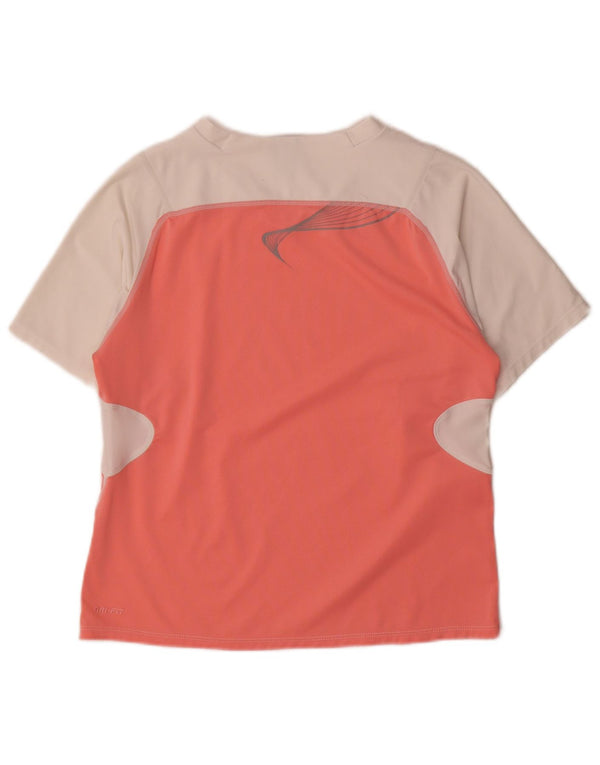 T-shirt Nike Dri Fit da donna UK 16/18 XL White Colourblock
