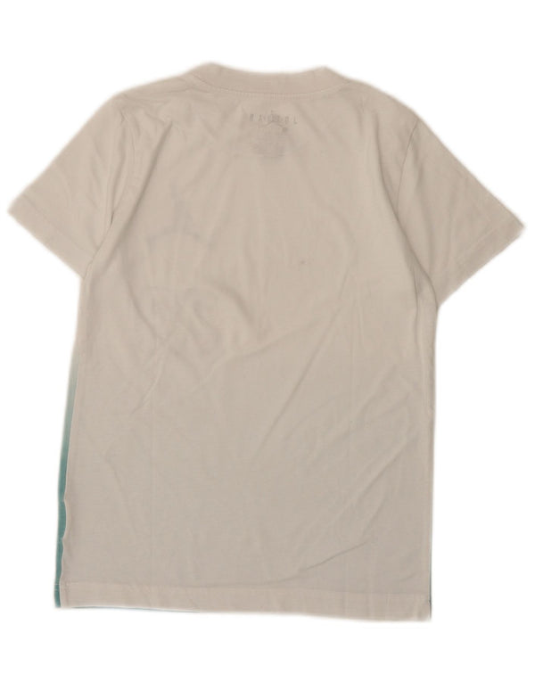 Jordan Boys Grafisk T-Shirt Top 8-9 år Lille hvid Colourblock Bomuld