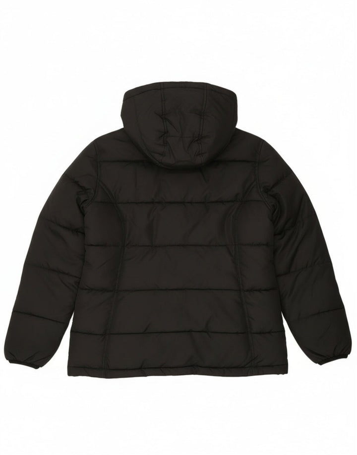 Reebok Womens Graphic Hooded Padded Jacket UK 10 Small Black