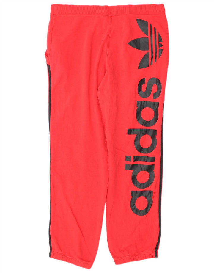 Pantaloni da tuta grafica da uomo Adidas Joggers cotone rosso medio