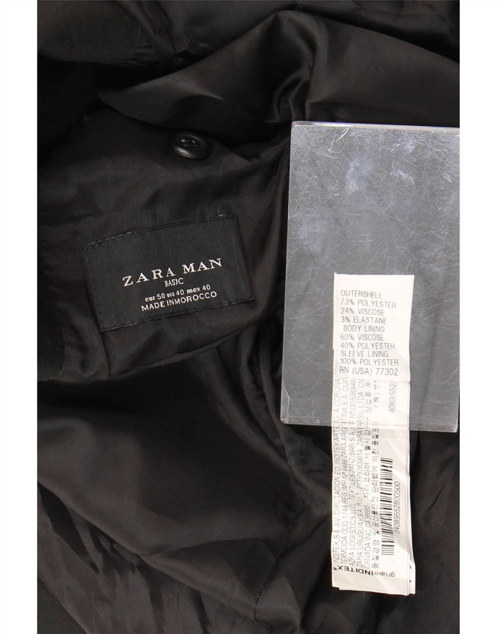 ZARA Herren-Blazer mit 2 Knöpfen, EU 50, mittelschwarz, Polyester