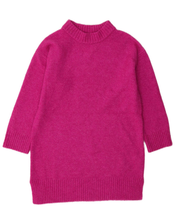 Zara Vestido Niña Jersey 8-9 Años Acrílico Rosa