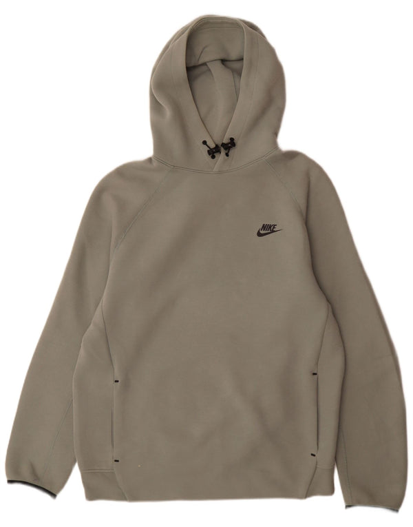 Nike Mens Hoodie Jumper Grande Algodão Verde
