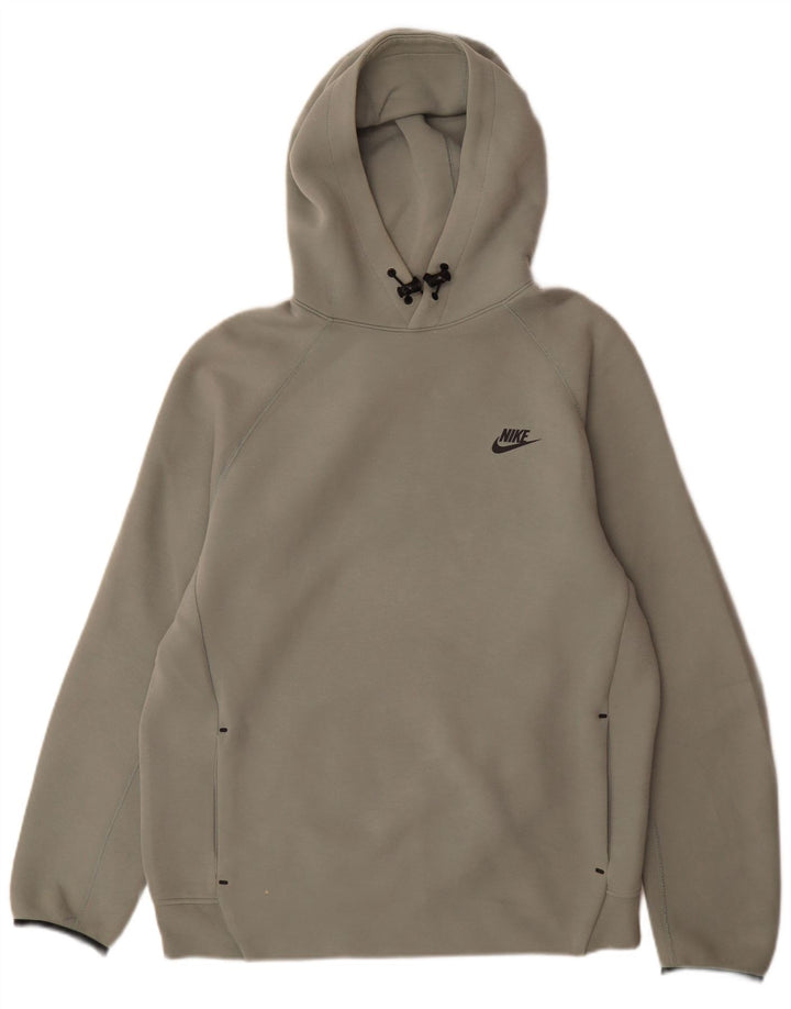 Nike Mens Hoodie Jumper Large Green Cotton