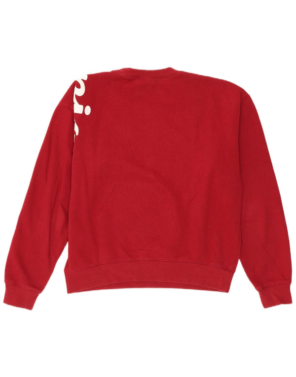 Pulover supradimensionat cu grafic pentru femei Champion UK 10 Burgundy mic