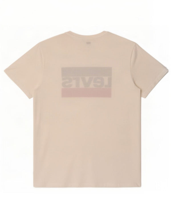 Levi's Herre grafisk T-shirt top XL hvid bomuld