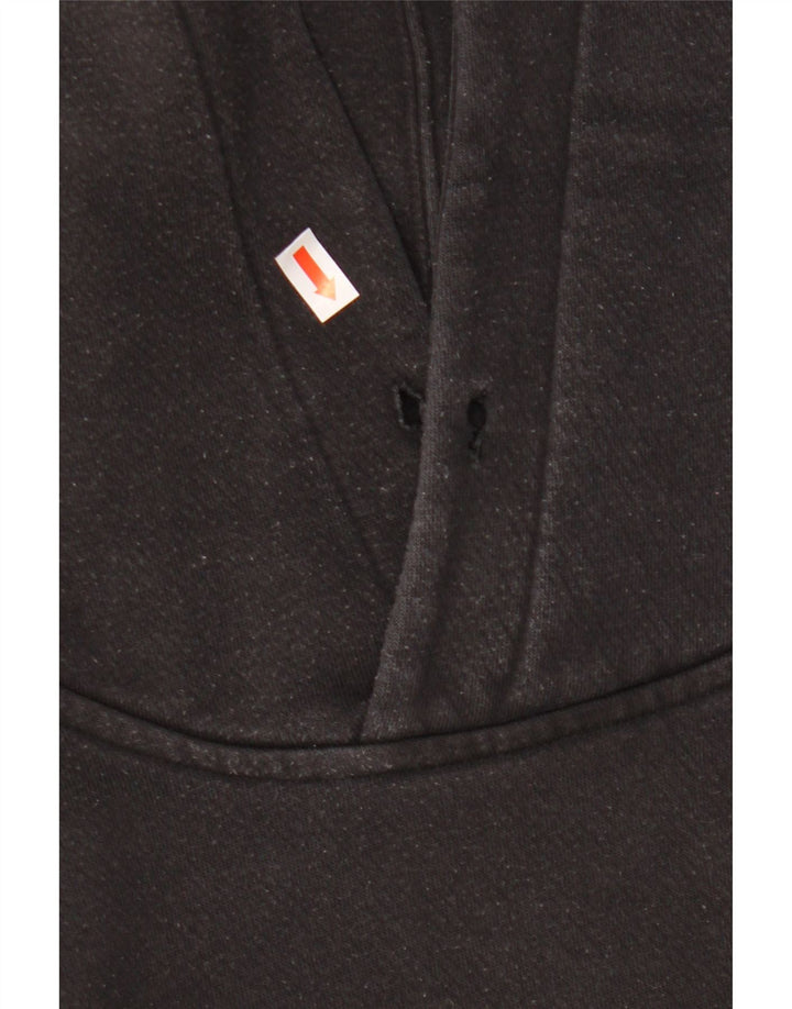 Adidas Mens Hoodie Jumper Medium Black Cotton