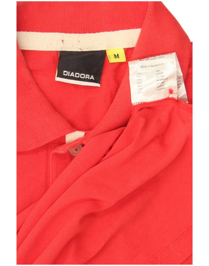 Diadora Herren-Poloshirt aus mittelroter Baumwolle