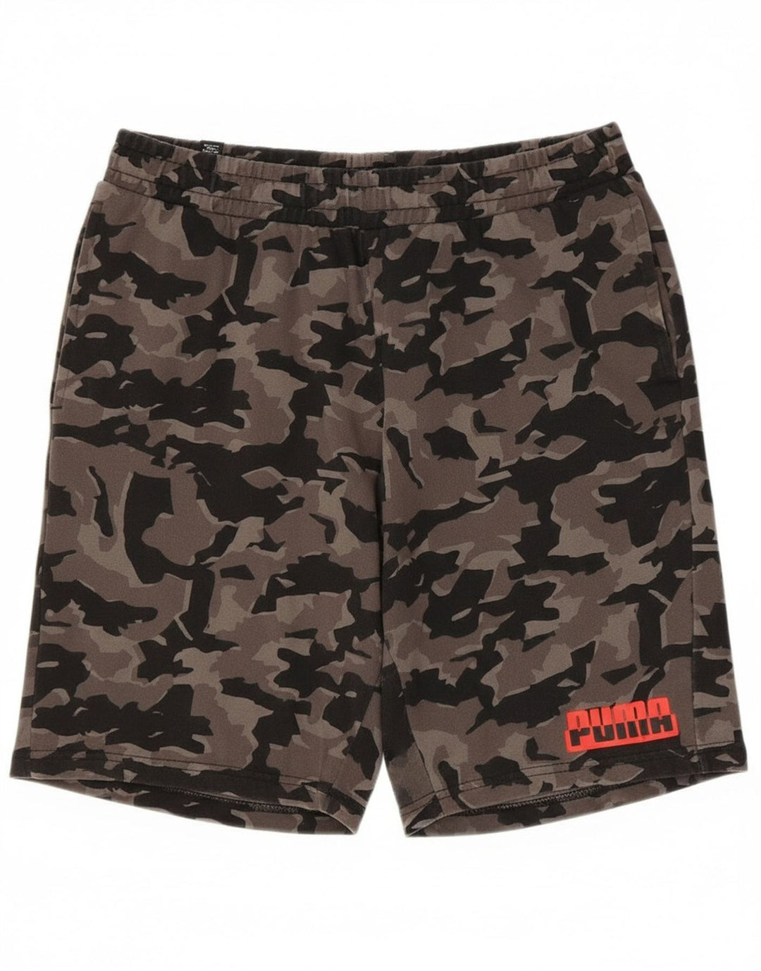 Puma Mens Sport Shorts Large Grey Camouflage Cotton