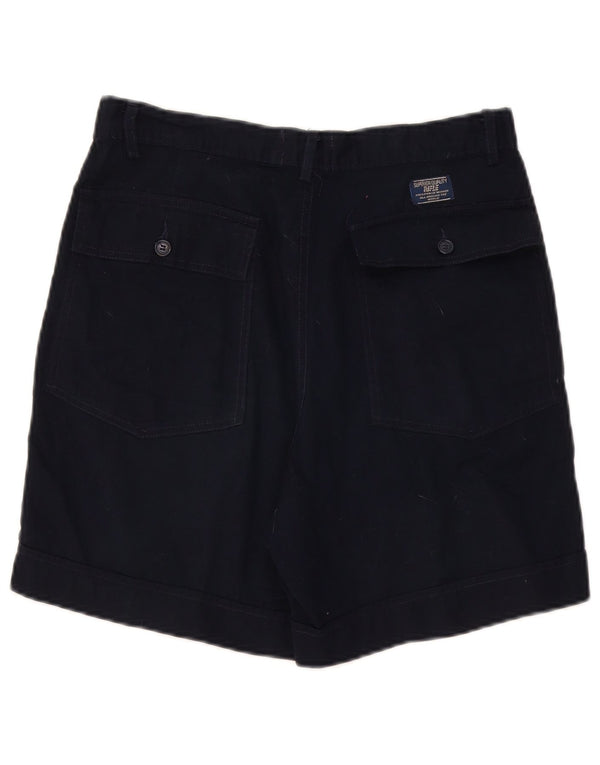 Rifle Womens Cargo Shorts W33 Große marineblaue Baumwolle