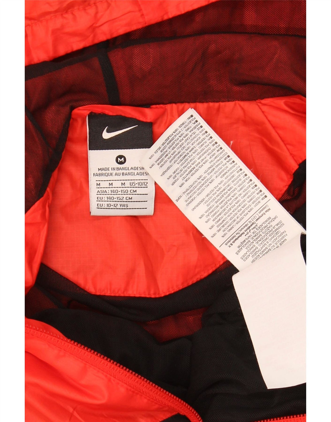 NIKE Girls Tracksuit Top Jacket 10-11 Years Medium Black Colourblock
