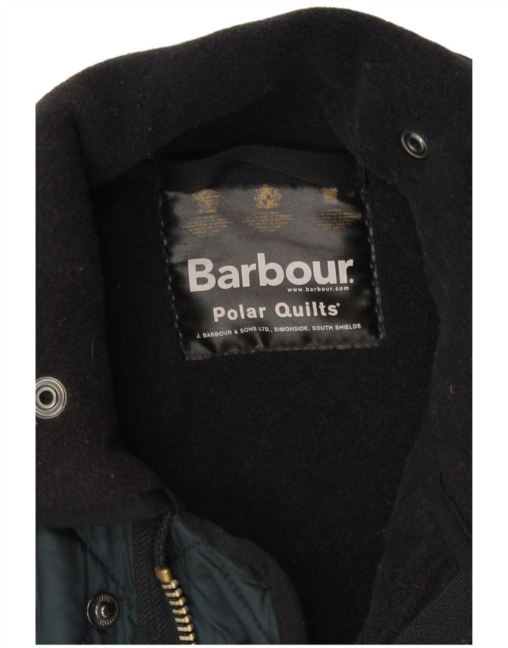 Męska pikowana kurtka Barbour UK 38, średni granatowy poliester
