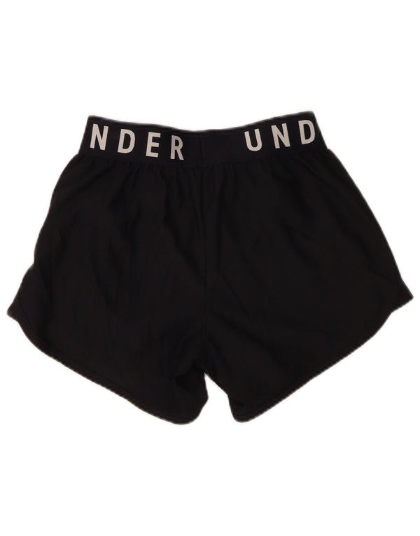 Under Armour Damen Graphic Sport Shorts UK 10 Small Schwarz Polyester