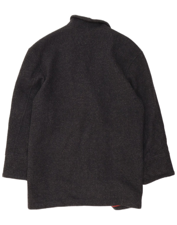 Vintage oversize overfrakke til kvinder IT 42 mellemgrå uld