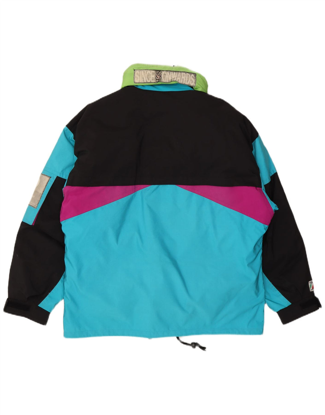 Colmar Mens Hooded Loose Fit Ski Jacket IT 50 Medium Blue Colourblock