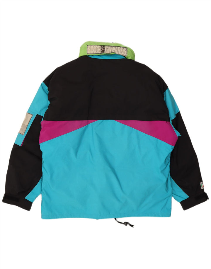 Colmar Mens Hooded Loose Fit Ski Jacket IT 50 Medium Blue Colourblock