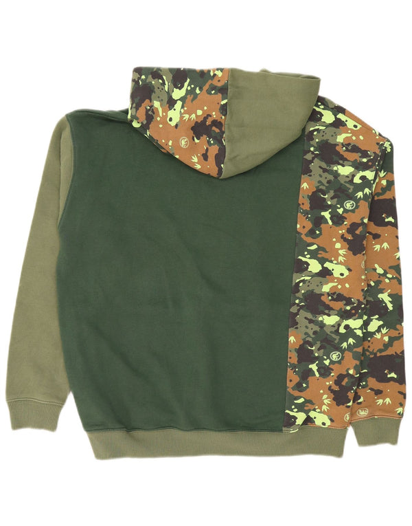 Marks & Spencer Boys Graphic Hoodie Jumper 15-16 Years Green Camouflage