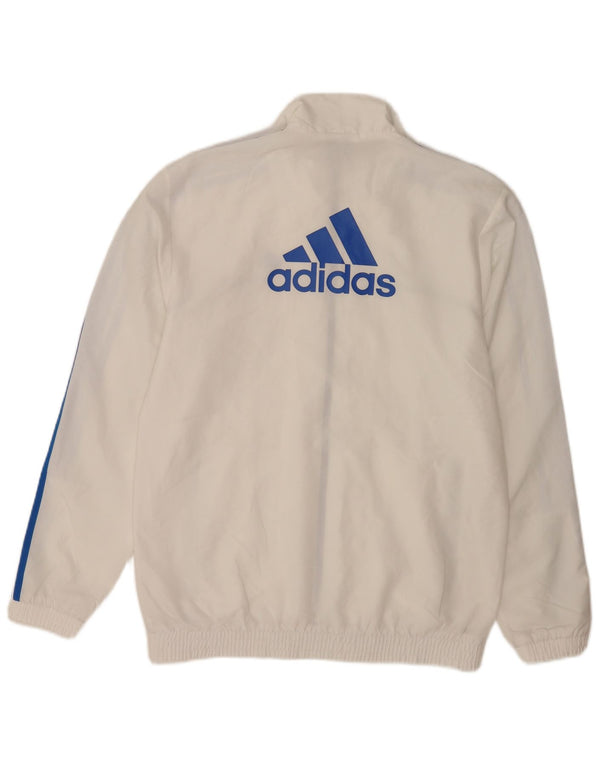 Adidas Veste de survêtement graphique pour homme UK 36/38 Petit Blanc Polyester