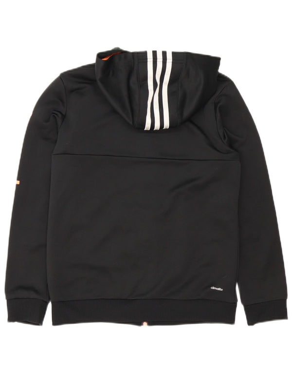 Adidas Boys Graphic Tracksuit Top Jacket 11-12 Years Black Colourblock