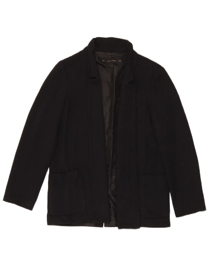 Zara Womens Open Oversized Blazer Jacket UK 6 XS Black