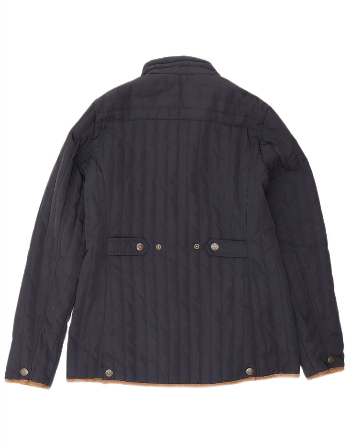 Crew Clothing Womens Padded Jacket UK 10 Small Navy Blue Polyester