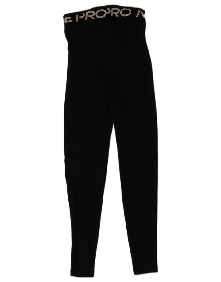 Leggings grafici Nike Dri Fit da donna UK 4 XS poliestere nero