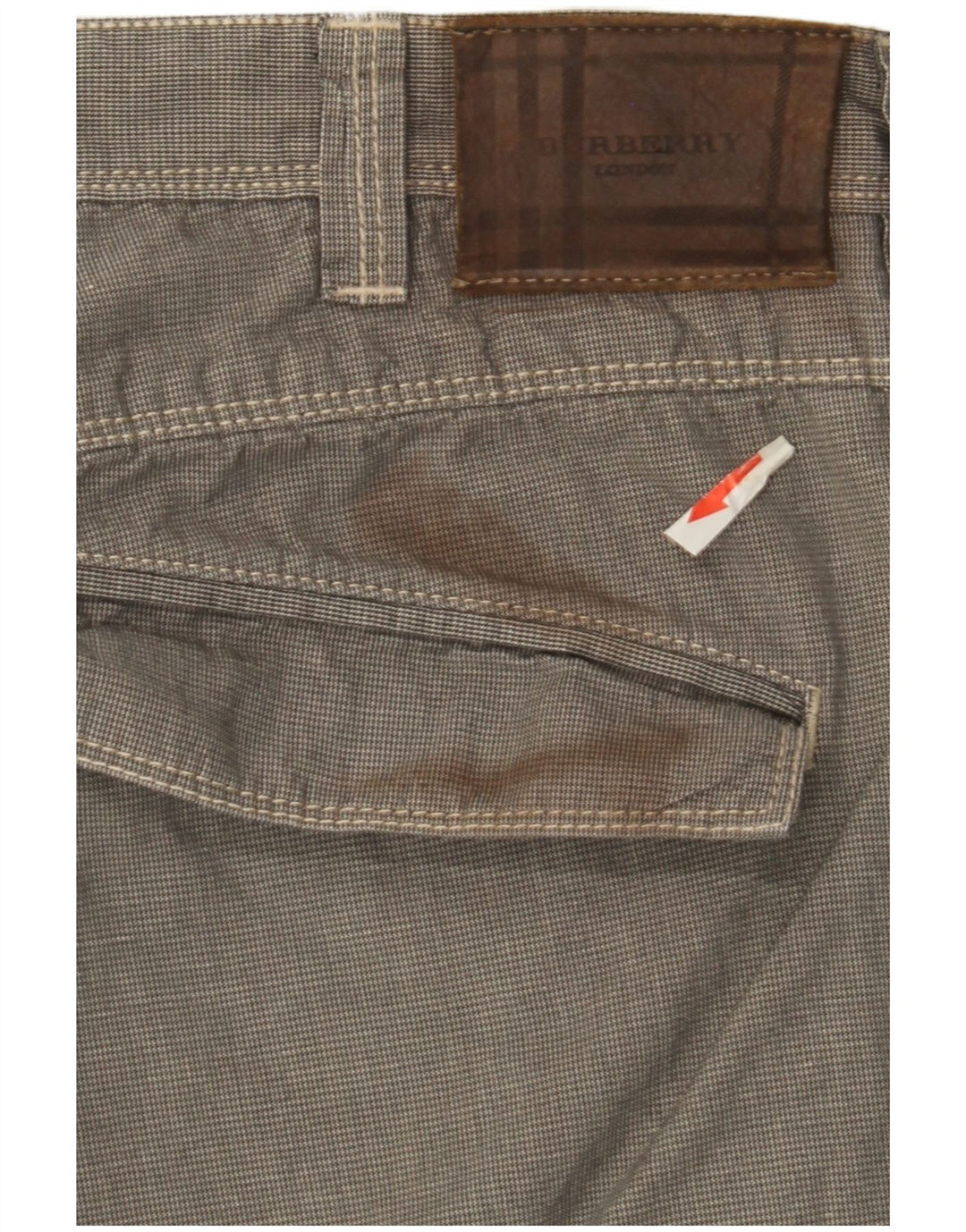 Burberry Mens Straight Chino Trousers W32 L34 Grey
