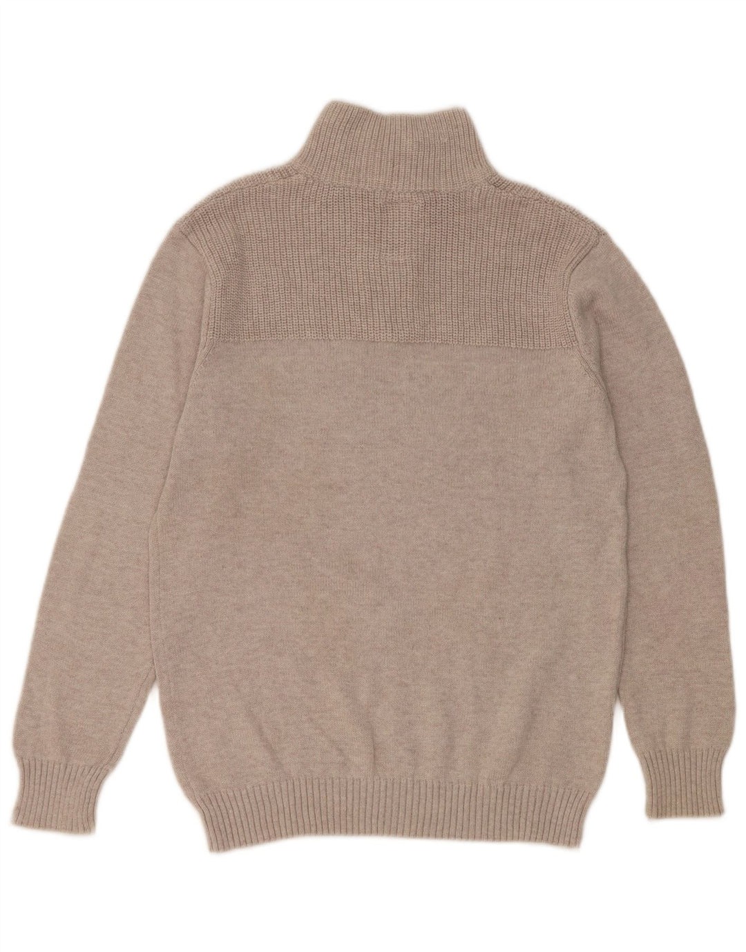 Zara Boys Zip Neck Jumper Sweater 13-14 Years Beige
