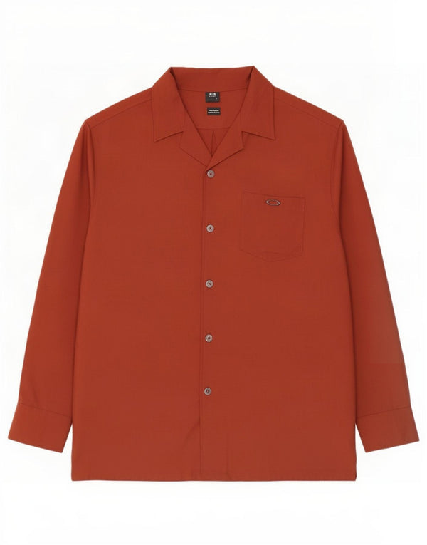 Oakley Mens Shirt Large Maroon Polyester