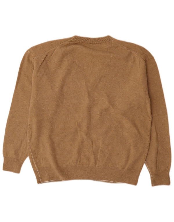 Lacoste Dame Cardigan Sweater Størrelse 38 Medium Beige Uld
