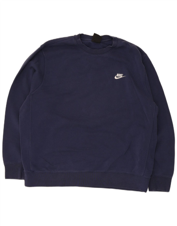 Nike sweatshirt til mænd XL marineblå bomuld