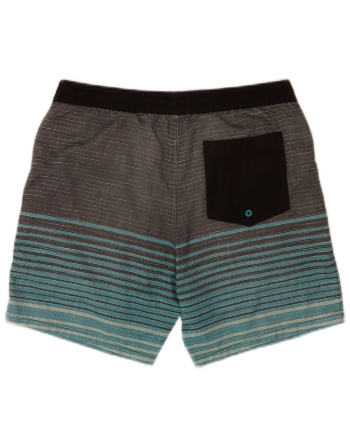 Pantaloncini da bagno da uomo Quiksilver Small W29 L7 poliestere a righe grigie