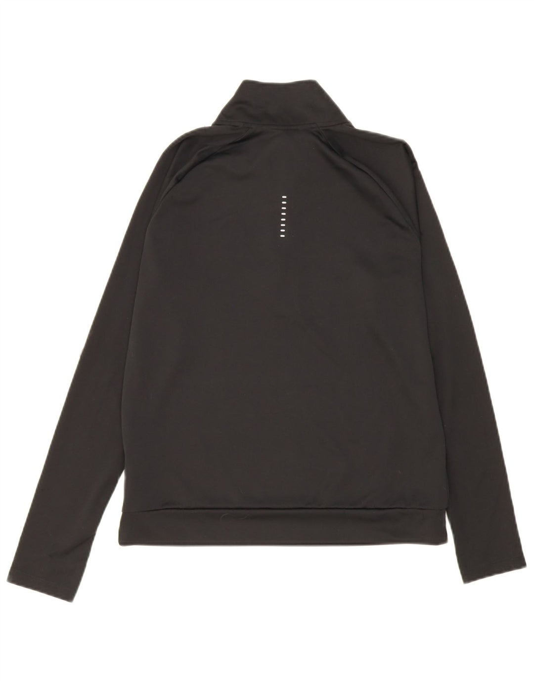 NIKE Mens Dri Fit Zip Neck Pullover Tracksuit Top Small Black Polyester