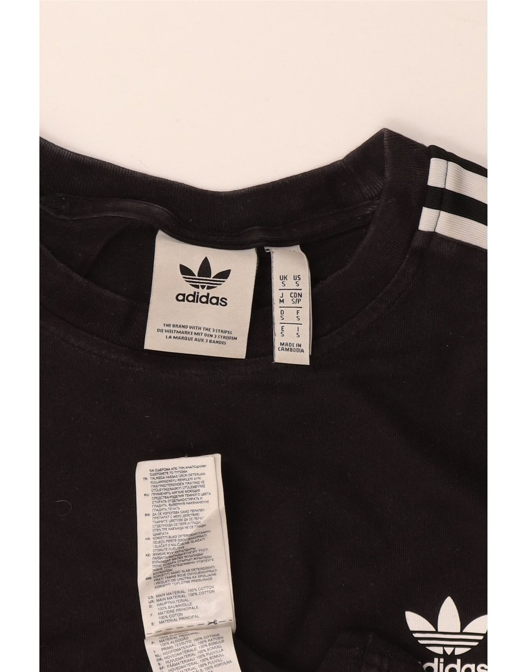 ADIDAS Mens T-Shirt Top Small Black Cotton