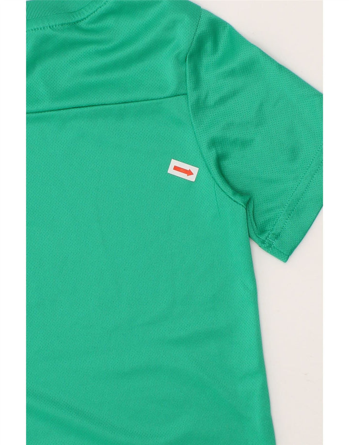 ADIDAS Boys Climalite Graphic T-Shirt Top 7-8 Years Green Polyester Vintage Adidas and Second-Hand Adidas from Messina Hembry 