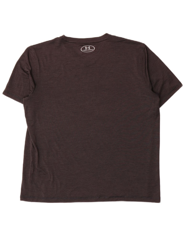 T-shirt a maniche corte da uomo Under Armour Top grande nera screziata