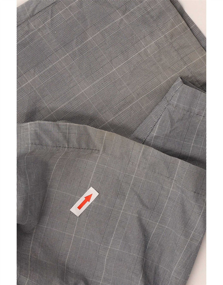 Pantaloncini chino da uomo Marks & Spencer W36 grande cotone a quadri grigi