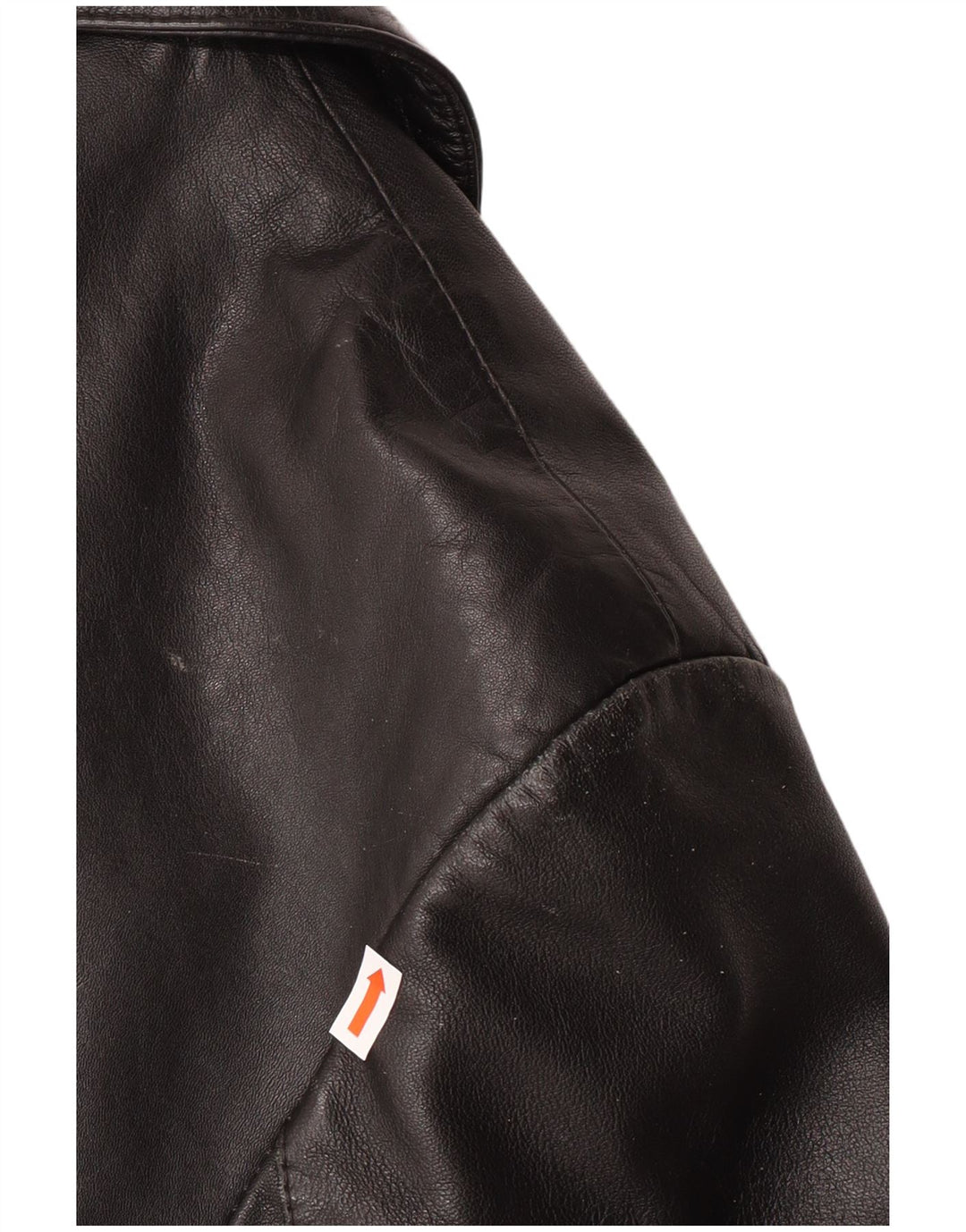 Vintage Damen Lederjacke UK 16 Großes schwarzes Leder