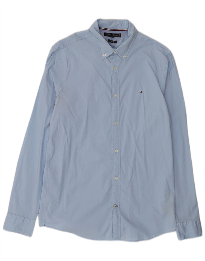 Tommy Hilfiger Mens Slim Fit Shirt Large Blue