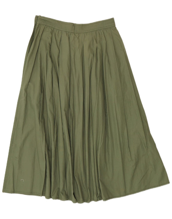 Penny Black Jupe trapèze plissée taille haute pour femme UK 12 Medium W26 Vert
