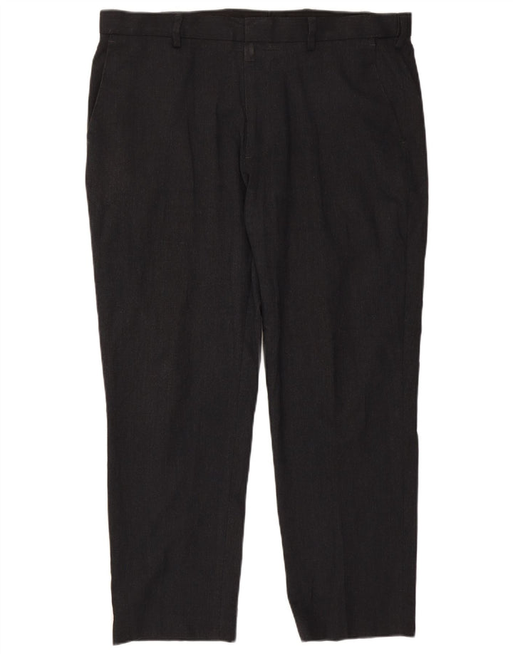 Pantaloni chino vestibilità regolare da uomo Marks & Spencer W38 L29 poliestere nero