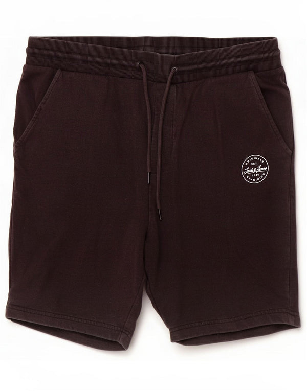 Jack & Jones Mens Sport Shorts Large Black Cotton