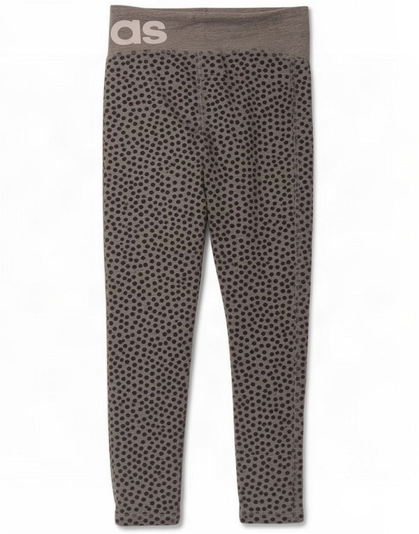 Adidas Donna Climalite Capri Graphic Leggings UK 12/14 Grigio medio maculato