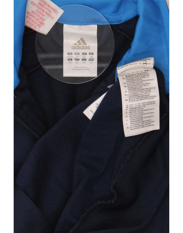 Adidas Jungen Trainingsanzug Top Jacke 11-12 Jahre Marineblau Polyester