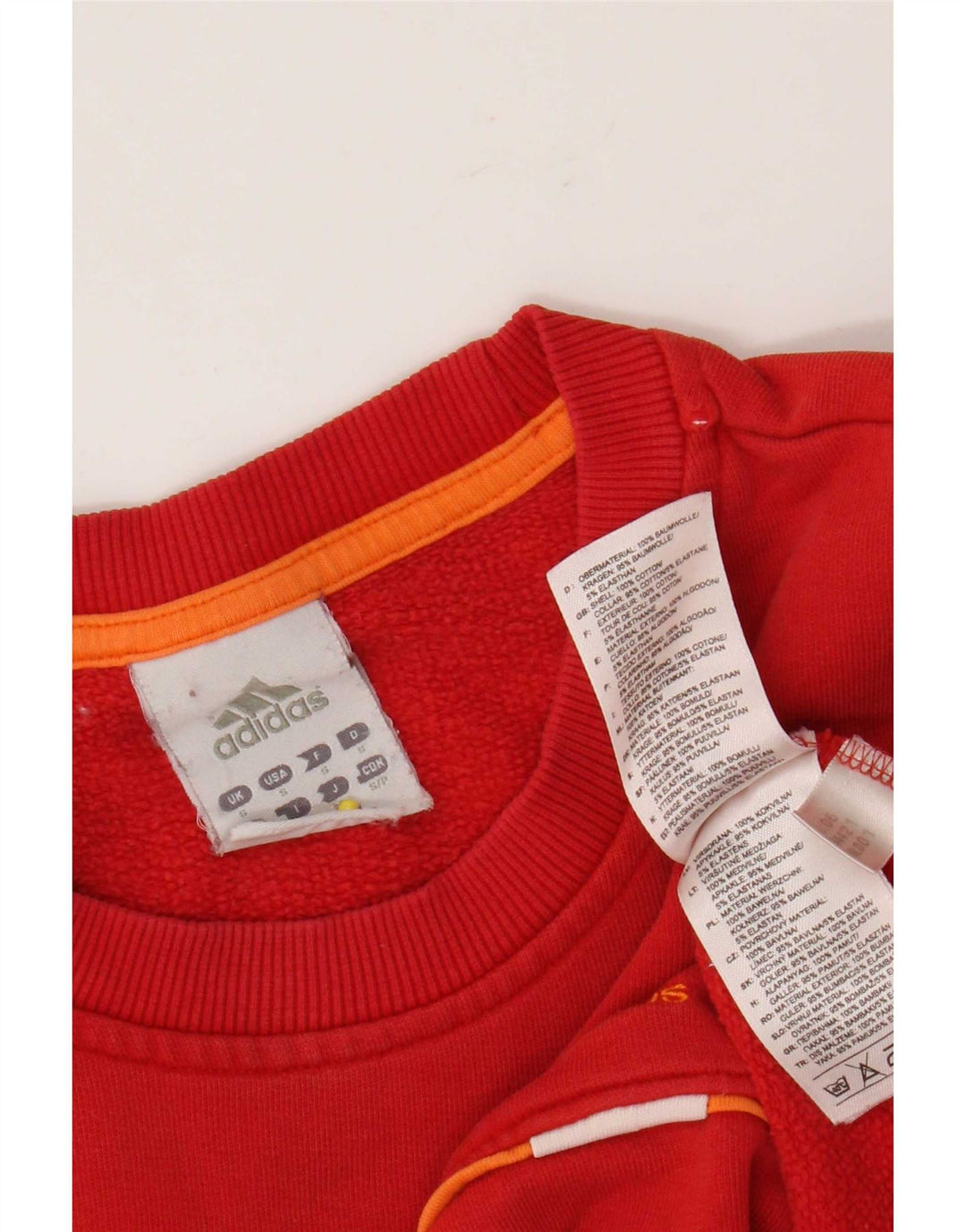 Adidas Mens Sweatshirt Jumper Small Red Cotton