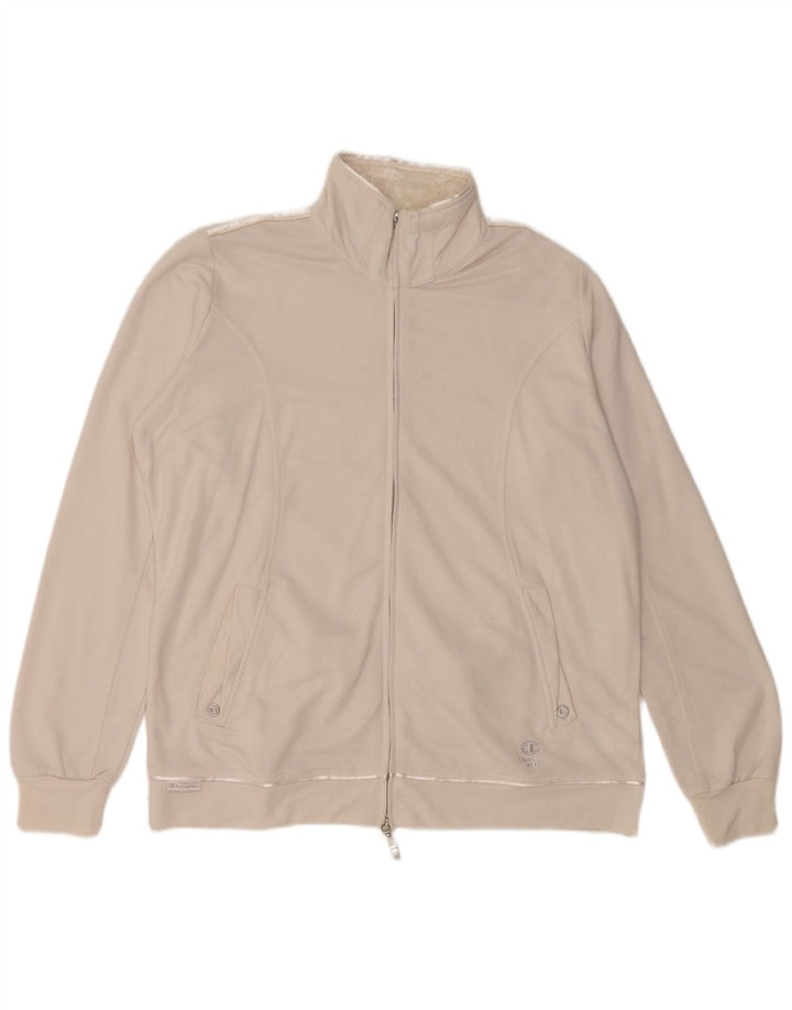 CHAMPION Dame Easy Fit træningsdragt Topjakke UK 16 Stor hvid polyester