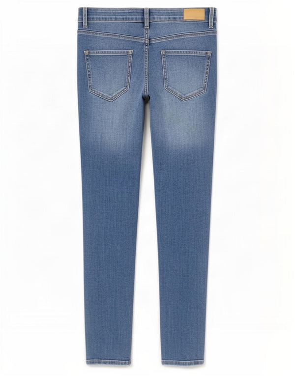 Marks & Spencer Jeans Ajustados The Ivy Crop para Mujer UK 12 Medium W30 L25 Azul